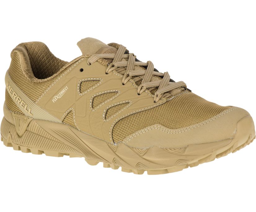 Buty Merrell Agility Peak Tactical - Buty Robocze Damskie Merrell - Khaki [XUWQP-6437]